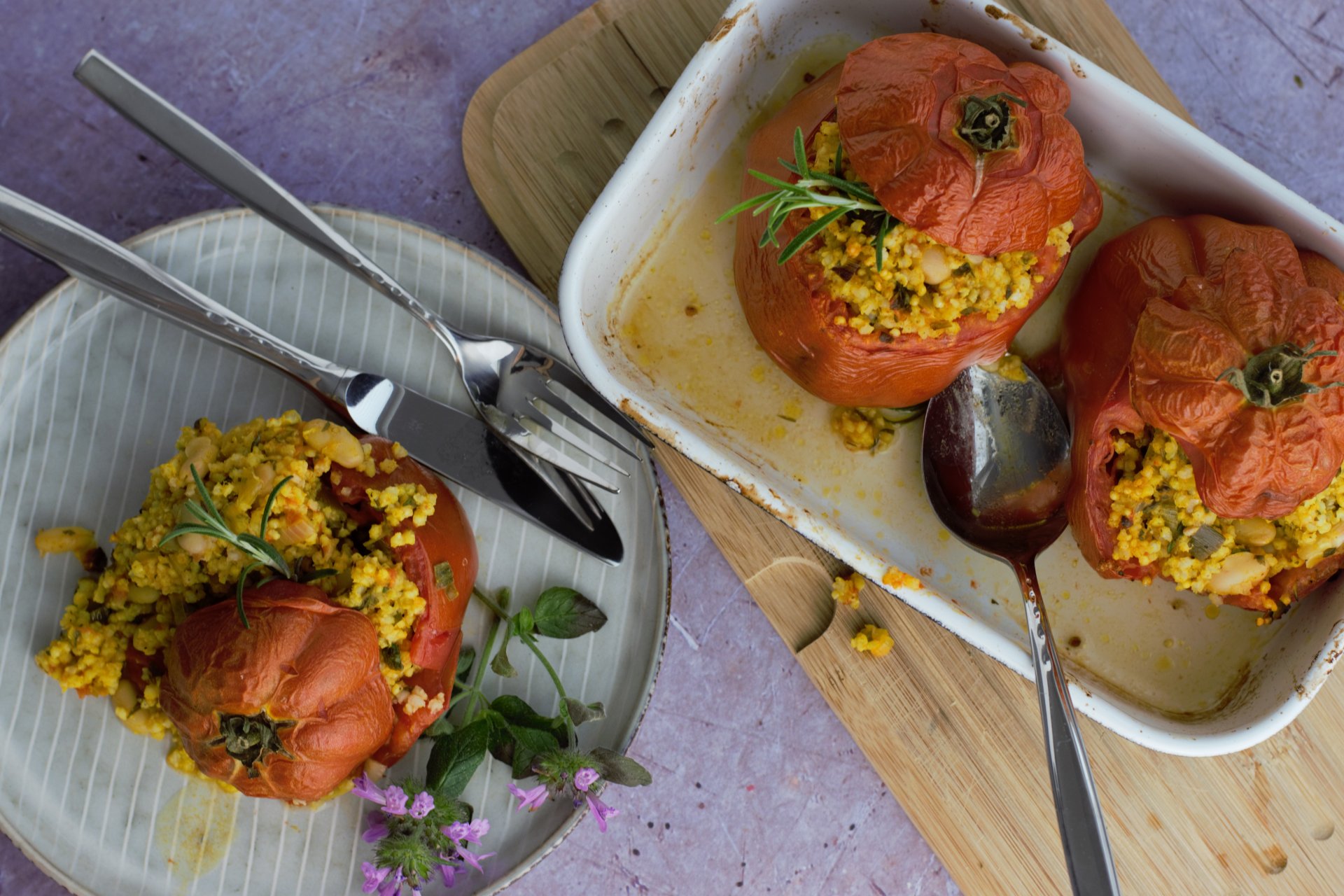 gefüllte Tomaten mit Hirse - Natur PurPur