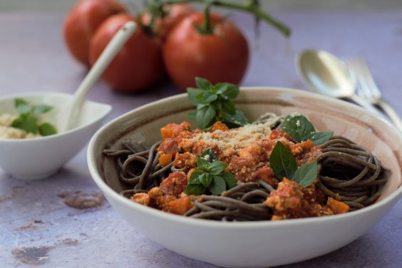 selbstgemachte Bolognese vegan